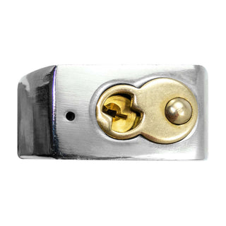 2-5/8" (65mm) Standard Hardened Shackle Round Steel Padlock with 3 Keys - 4