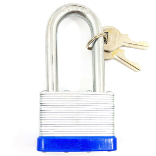 1-3/4" (45mm) Long Shackle Laminated Padlock, Brass Cylinder with 2 Keys - 3
