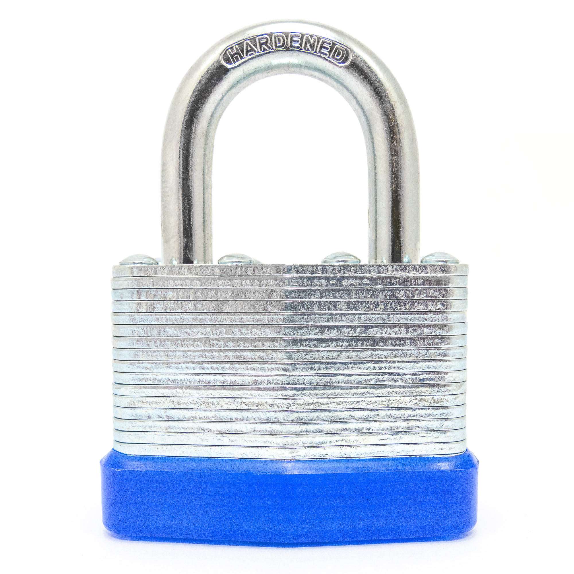 1-1/4" (30mm) Standard Shackle Laminated Padlock, Brass Cylinder with 2 Keys - 3