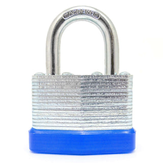 1-1/4" (30mm) Standard Shackle Laminated Padlock, Brass Cylinder with 2 Keys - 3
