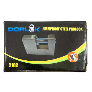 3-1/4" (80mm) Heavy Duty Iron Padlock, Nickel Plated with 3 Keys - 1