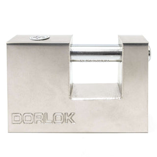 3-1/4" (80mm) Heavy Duty Iron Padlock, Nickel Plated with 3 Keys - 3