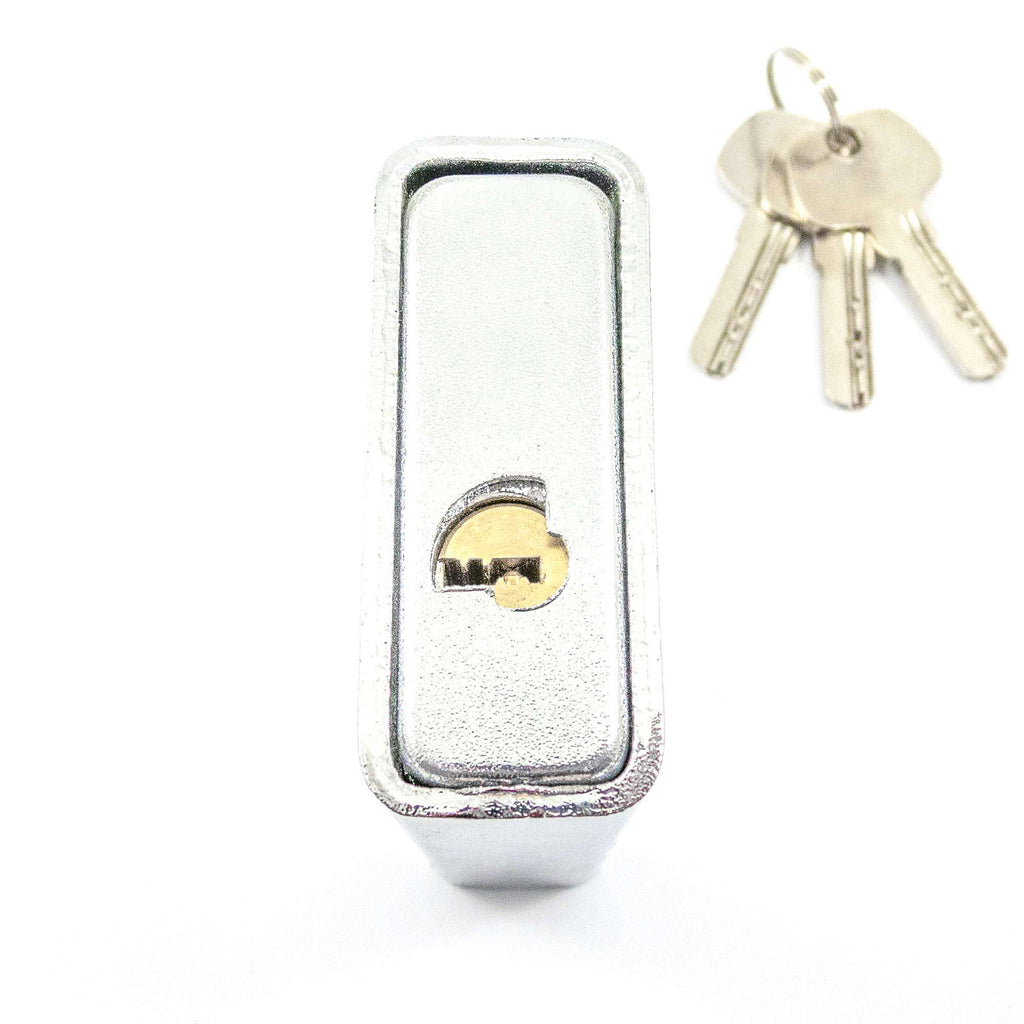 3-3/4" (90mm) Heavy Duty Type Rectangle Steel Armored Iron Padlock with 3 Keys - 4