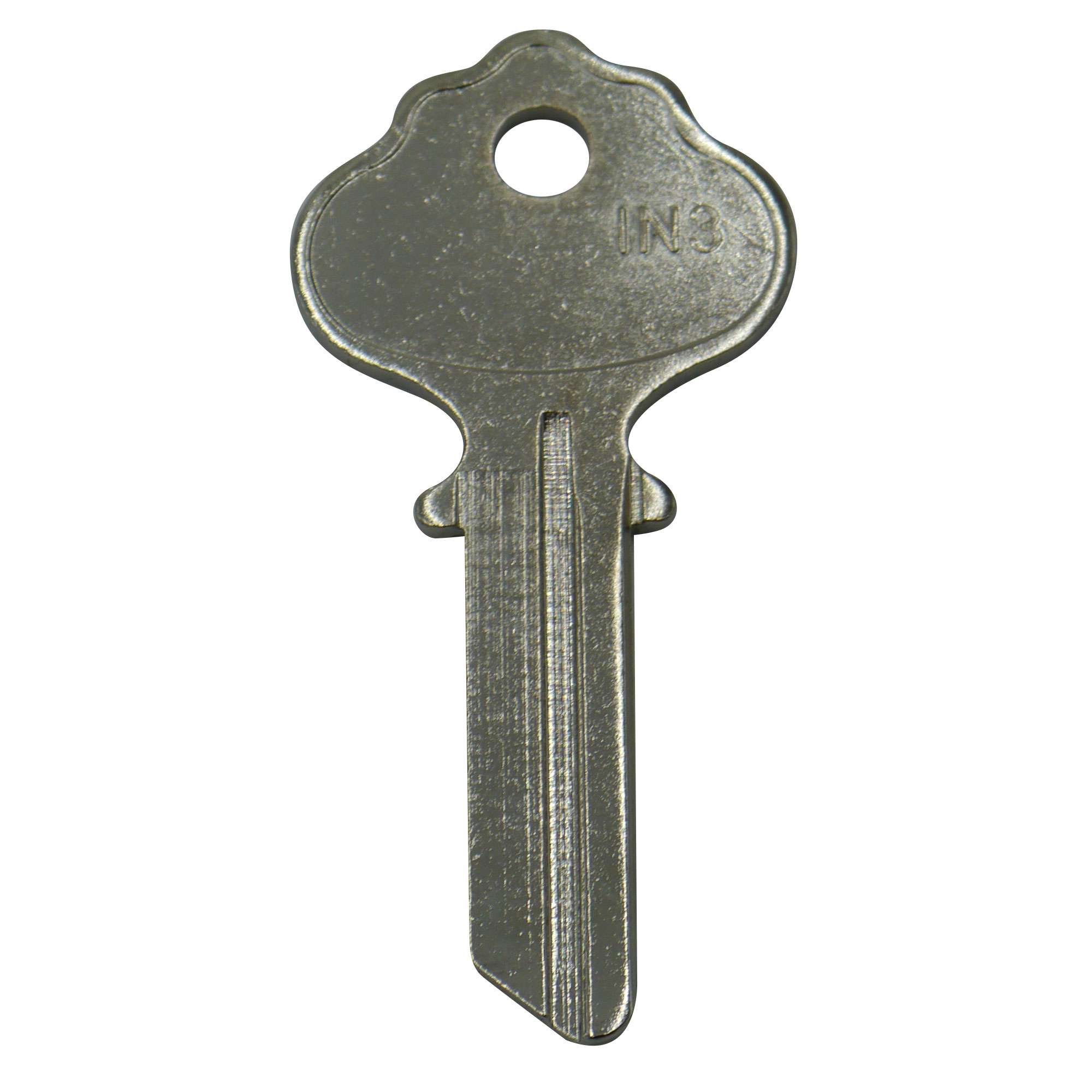 IN3 Brass Nickel Plated Blank Key, 100/Pack - 1