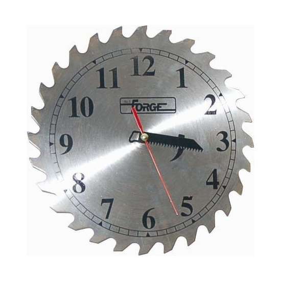 10"Dia Metal Workshop Clock with Forge Logo - 1