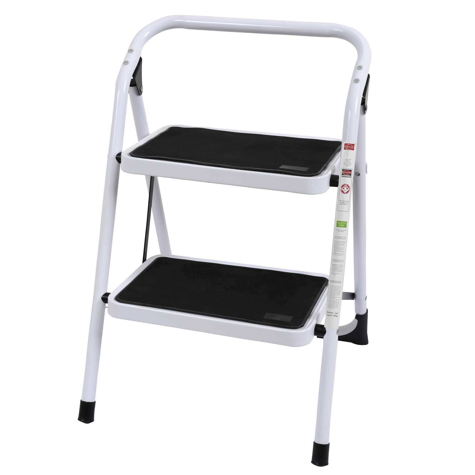 220 lb Steel Non-Slip 2-Step Ladder - 1