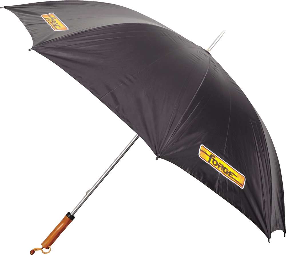 24"Dia Black Golf Umbrella with Forge Logo - 1