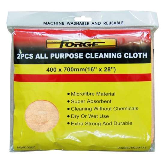 28"L x 16"W Microfibre All Purpose Cleaning Cloth, 2/Pack - 2