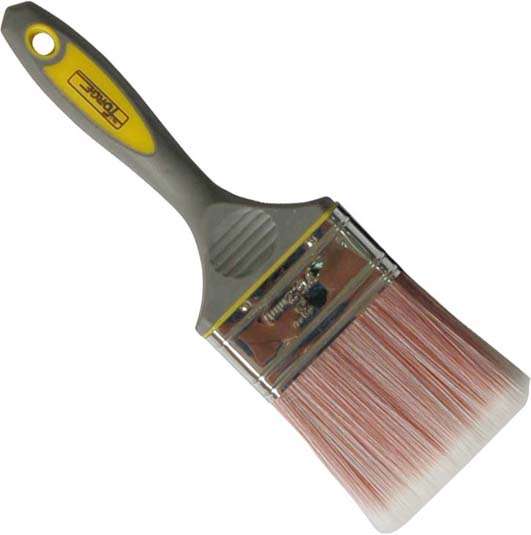 3"W Synthetic Bristle Paint Brush with TPR Grip Handle - 2