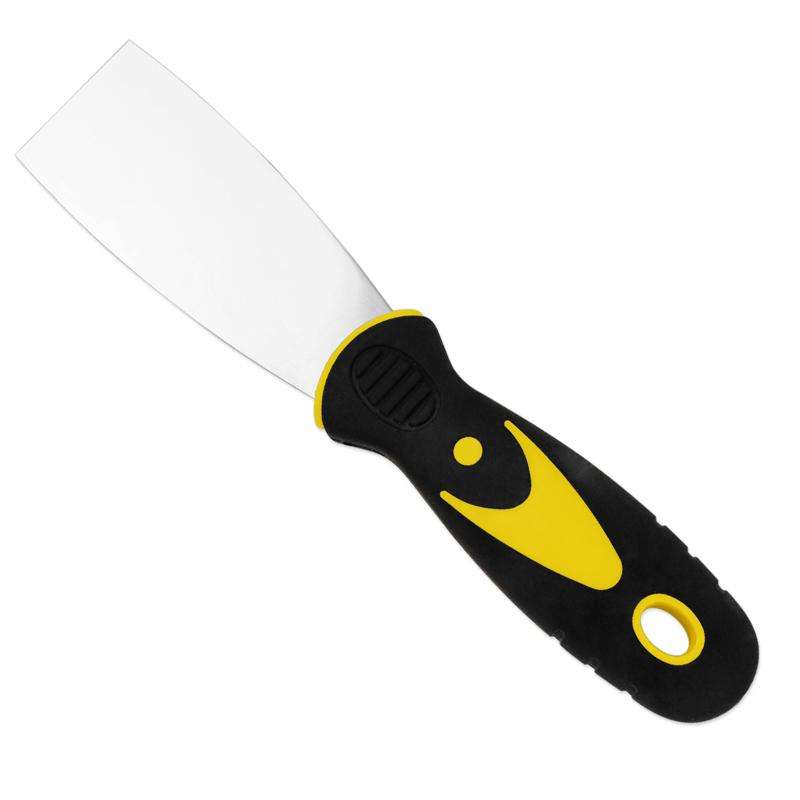 1.5"W Stainless Steel Paint Scraper with Soft Grip - 1