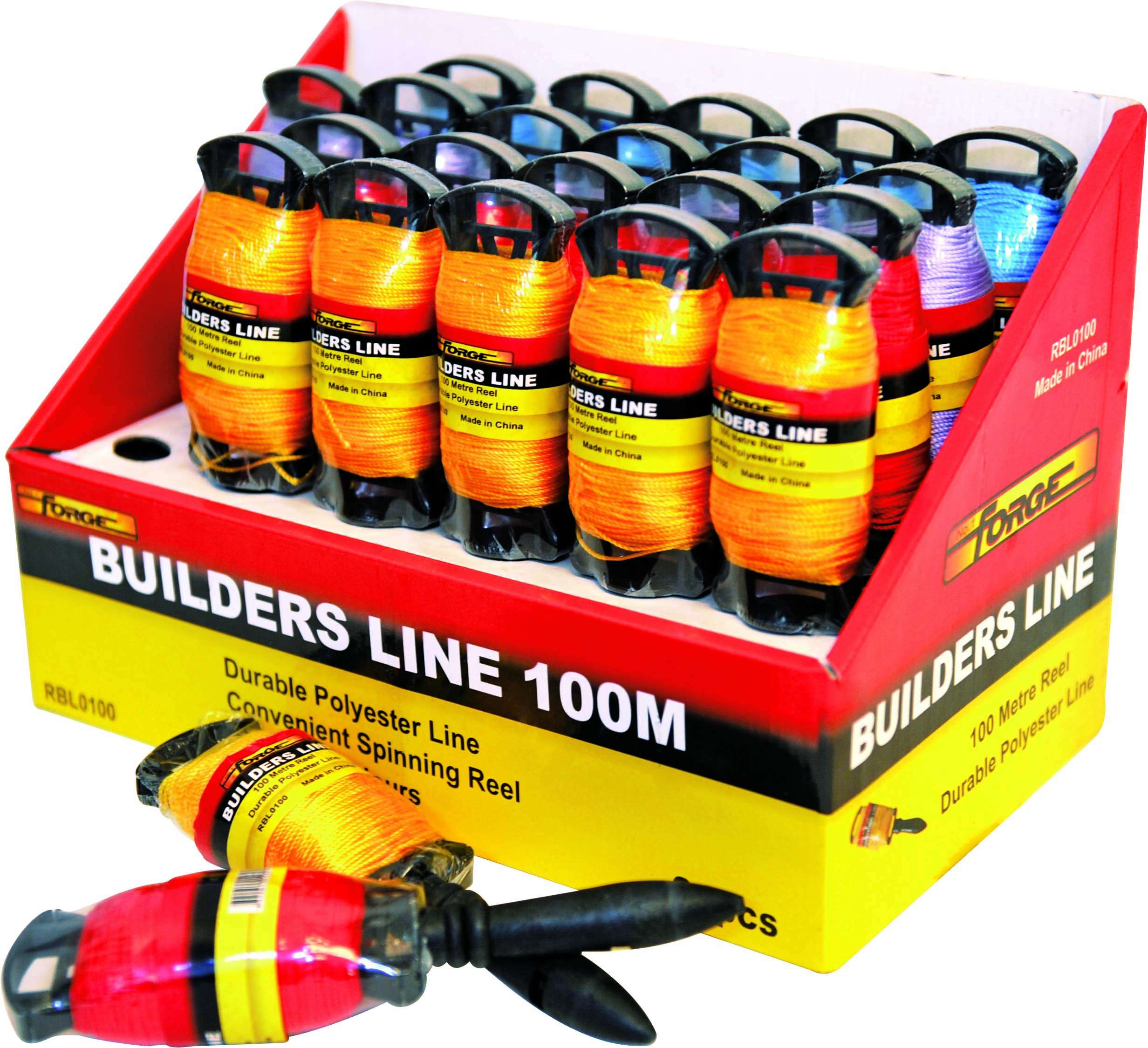 328'L Polyester Builders Lines Display, 24/Pack - 1