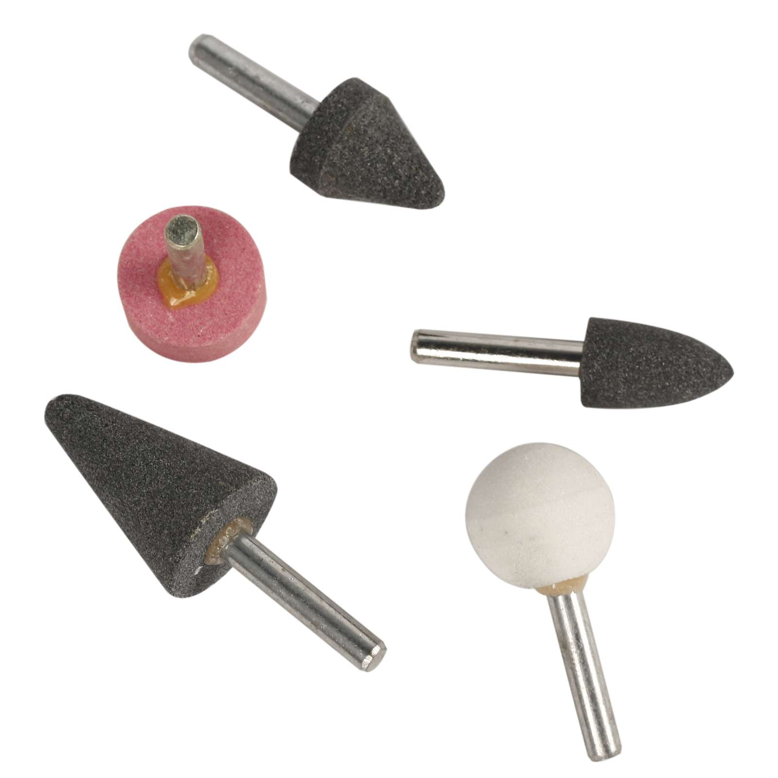 1/4" Drill Mounted Stone Kit, 5 Pieces - 2
