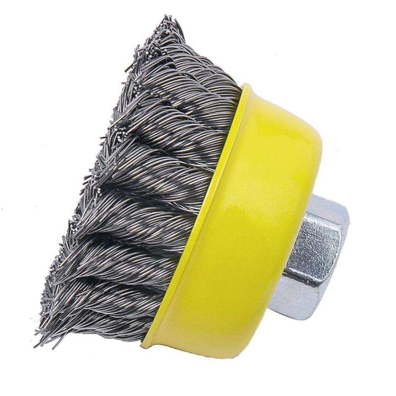 3"Dia x M10 x 1.5mm Twist Knot Cup Brush - 1