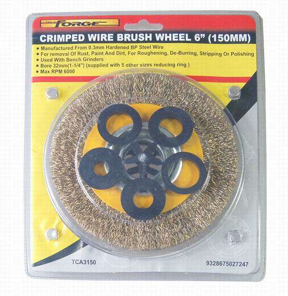 6"Dia x 15mm x 32mm Wire Wheel Brush - 1