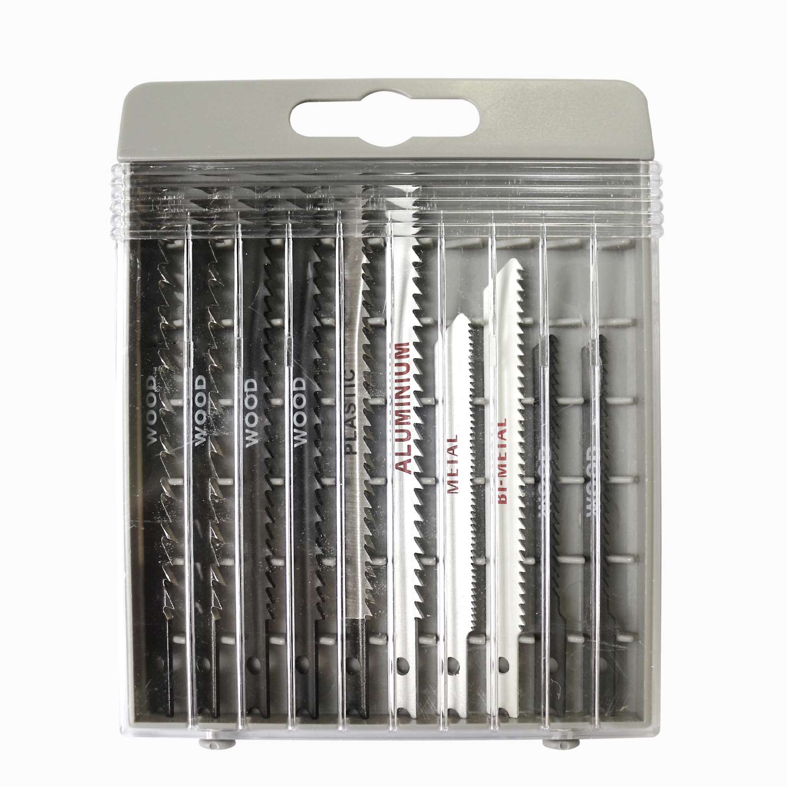 Chrome Vanadium Steel U-Shank Assorted Jig Saw Blade Set, 10 Pieces - 1