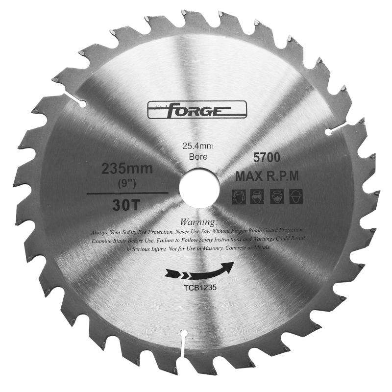 9"Dia x 30T Tungsten Carbide Tipped Circular Saw Blade - 1