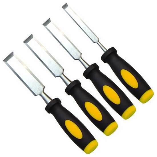 Chrome Vanadium Steel Wood Chisel Set, 4 Pieces - 4