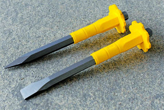 12"L x 1"W Chrome Vanadium Steel Flat End Cold Chisel with Satin Finish - 3