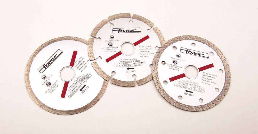 4.5"Dia Diamond Saw Blade Set, 3 Pieces - 1