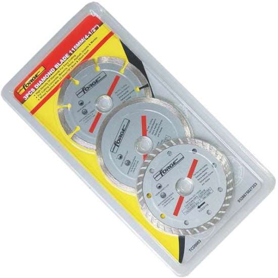 4.5"Dia Diamond Saw Blade Set, 3 Pieces - 3