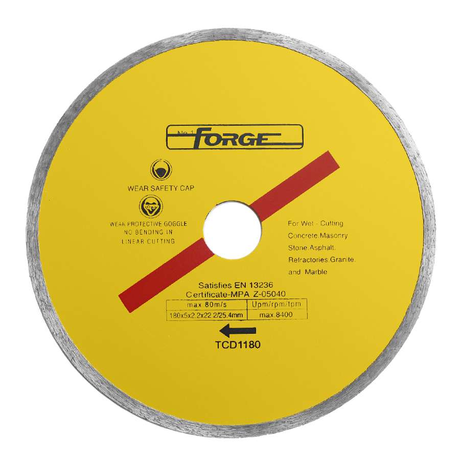 7"Dia Continuous Diamond Saw Blade - 1