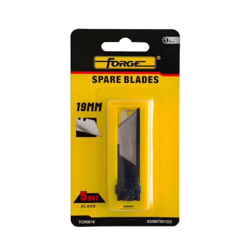 19mm Utility Blades with Safety Plastic Casing, 5 Pieces - 5