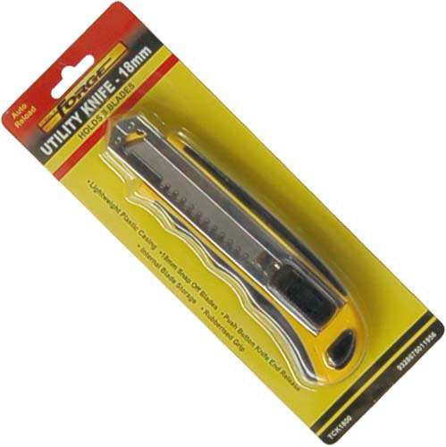 3/4" Auto Reloaded Utility Knife with 3 Pieces Blades - 1
