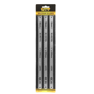 12"L x 18TPI Bi-Metal Hacksaw Blade, 3/Pack - 3