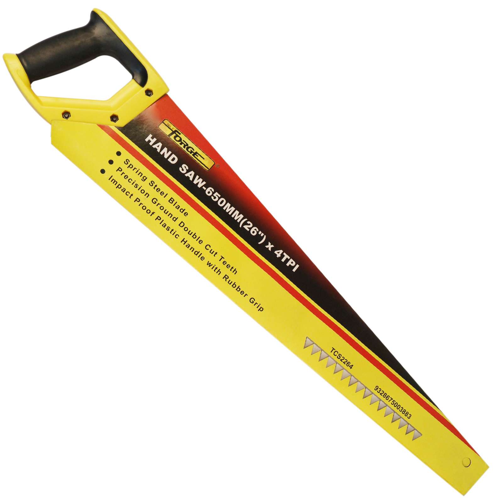 26"L x 4TPI Hand Saw with Cushion Grip Plastic - 2