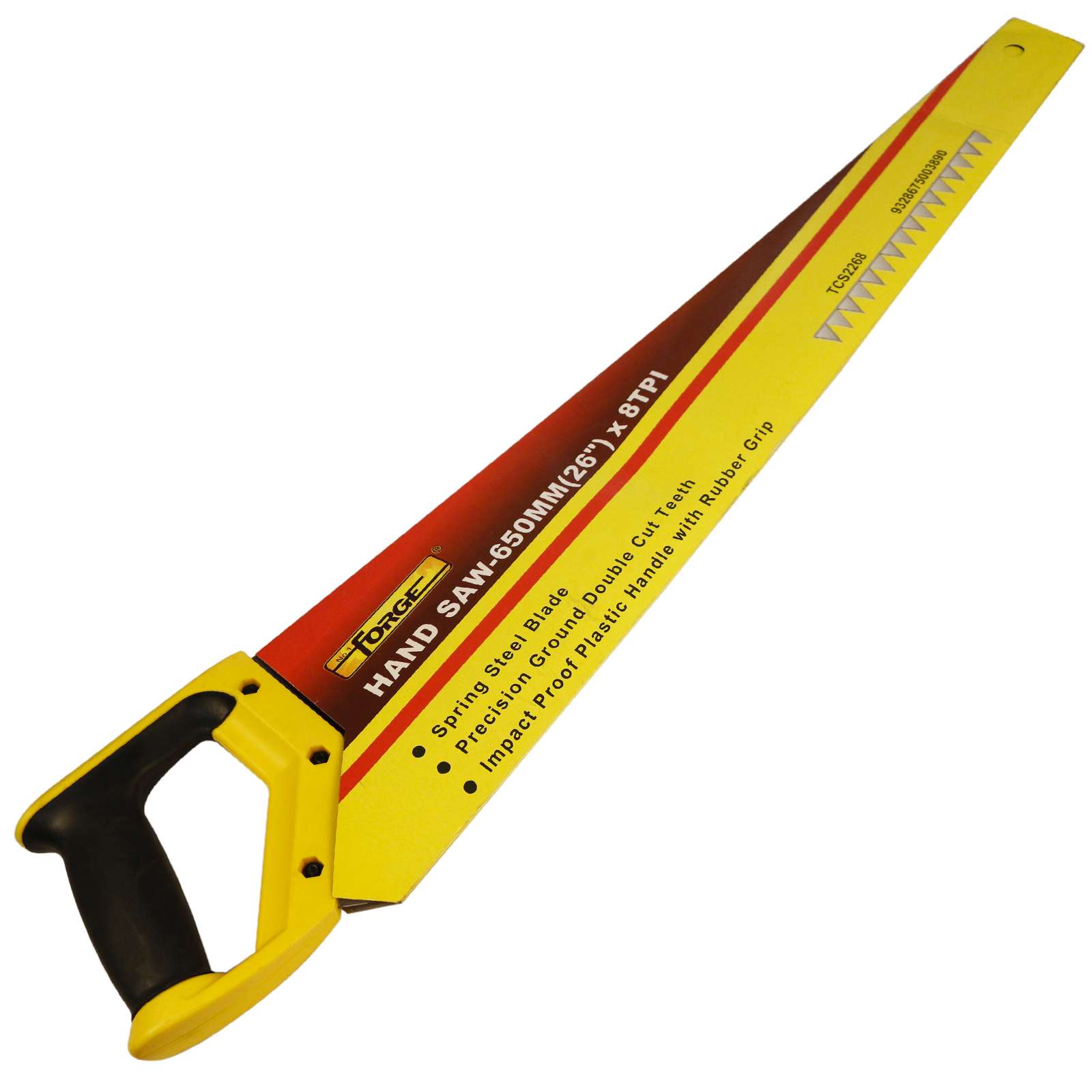 26"L x 8TPI Hand Saw with Cushion Grip Plastic - 2