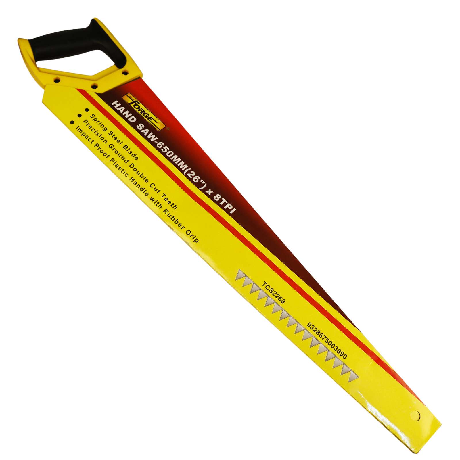 26"L x 8TPI Hand Saw with Cushion Grip Plastic - 3