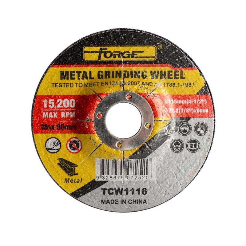 4.5"Dia x 6 x 22.2mm Metal Grinding Wheel - 1