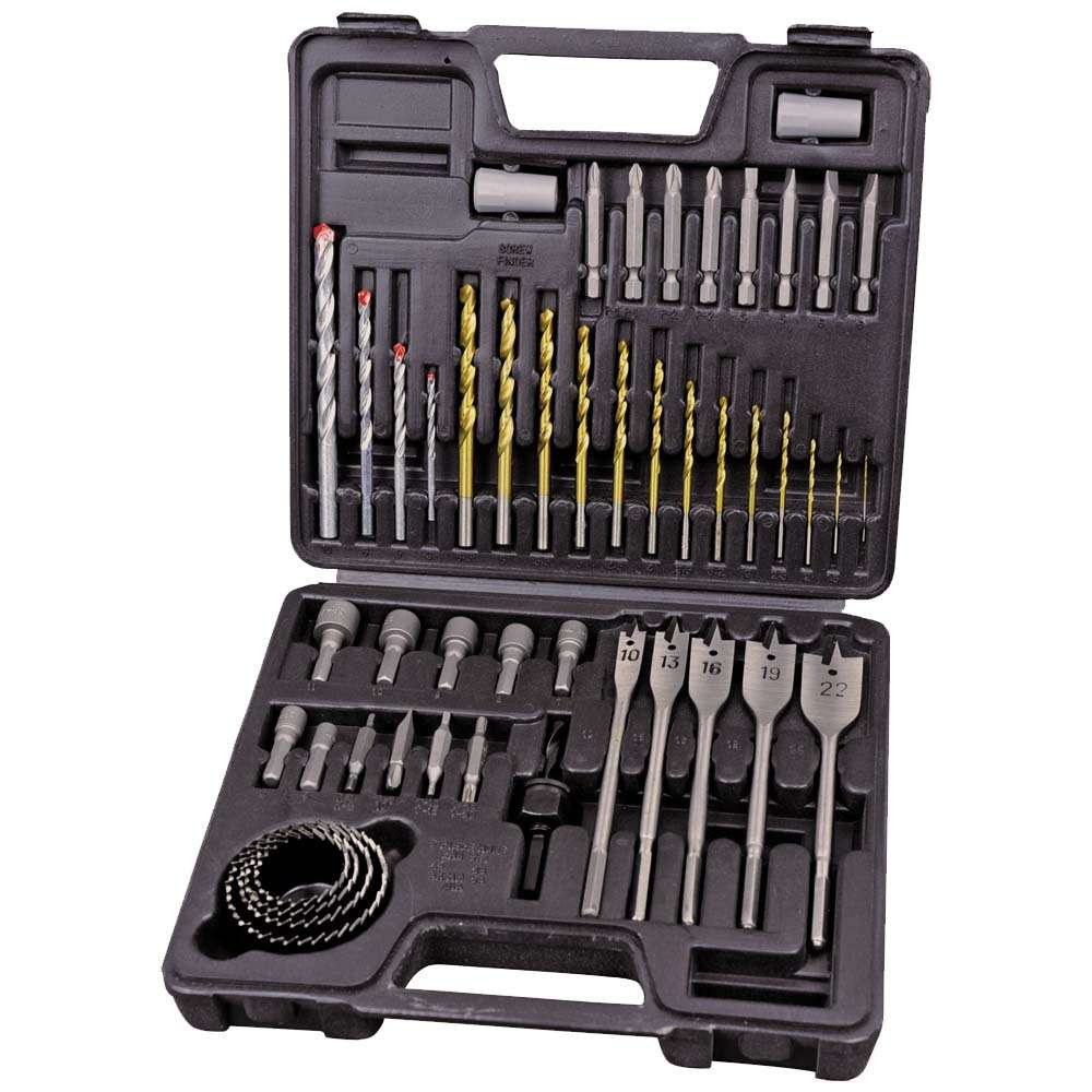 High Speed Steel Combination Drill Bit Set, 48 Pieces - 1