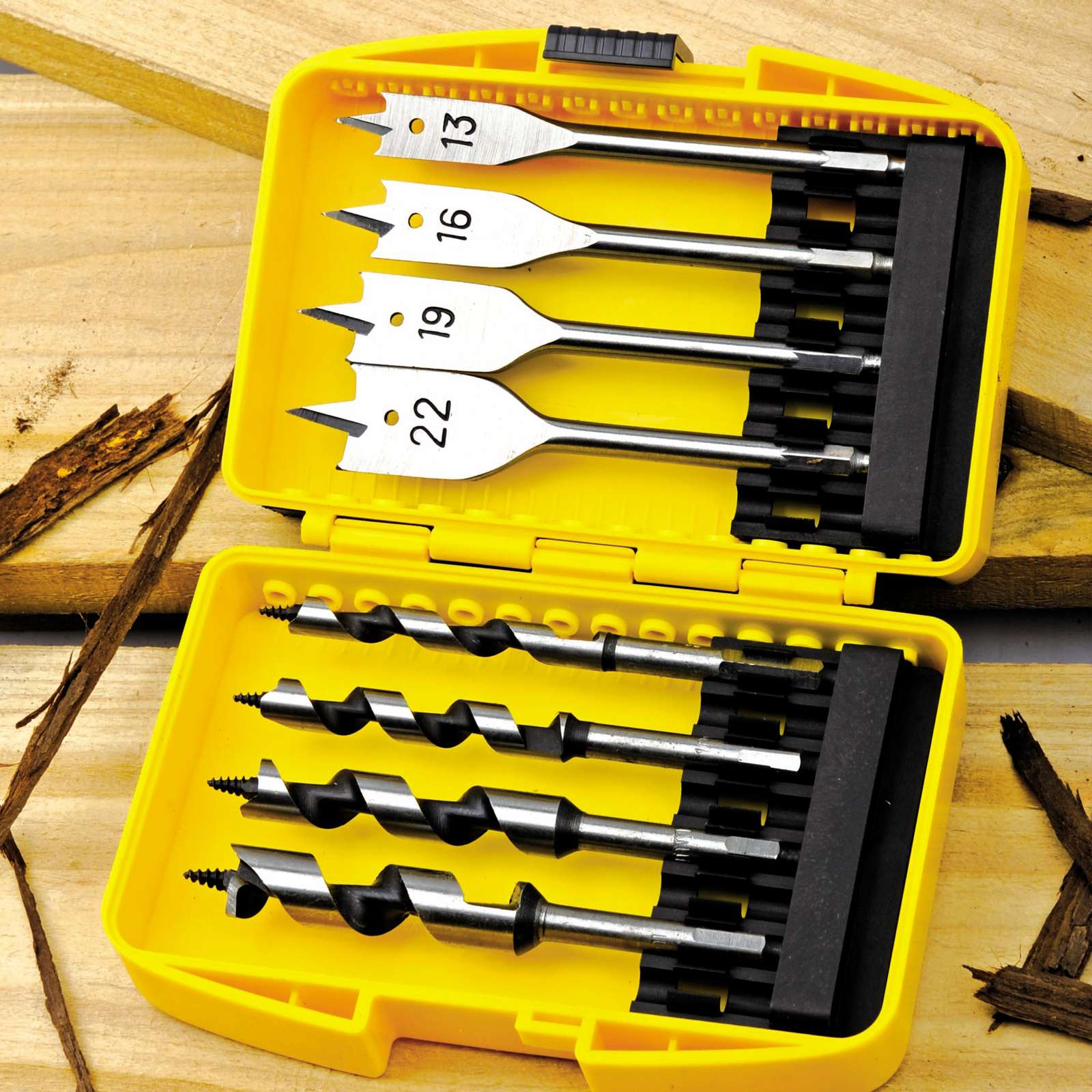 Carbon Steel Wood Bore Drill Bit Set, 8 Pieces - 5