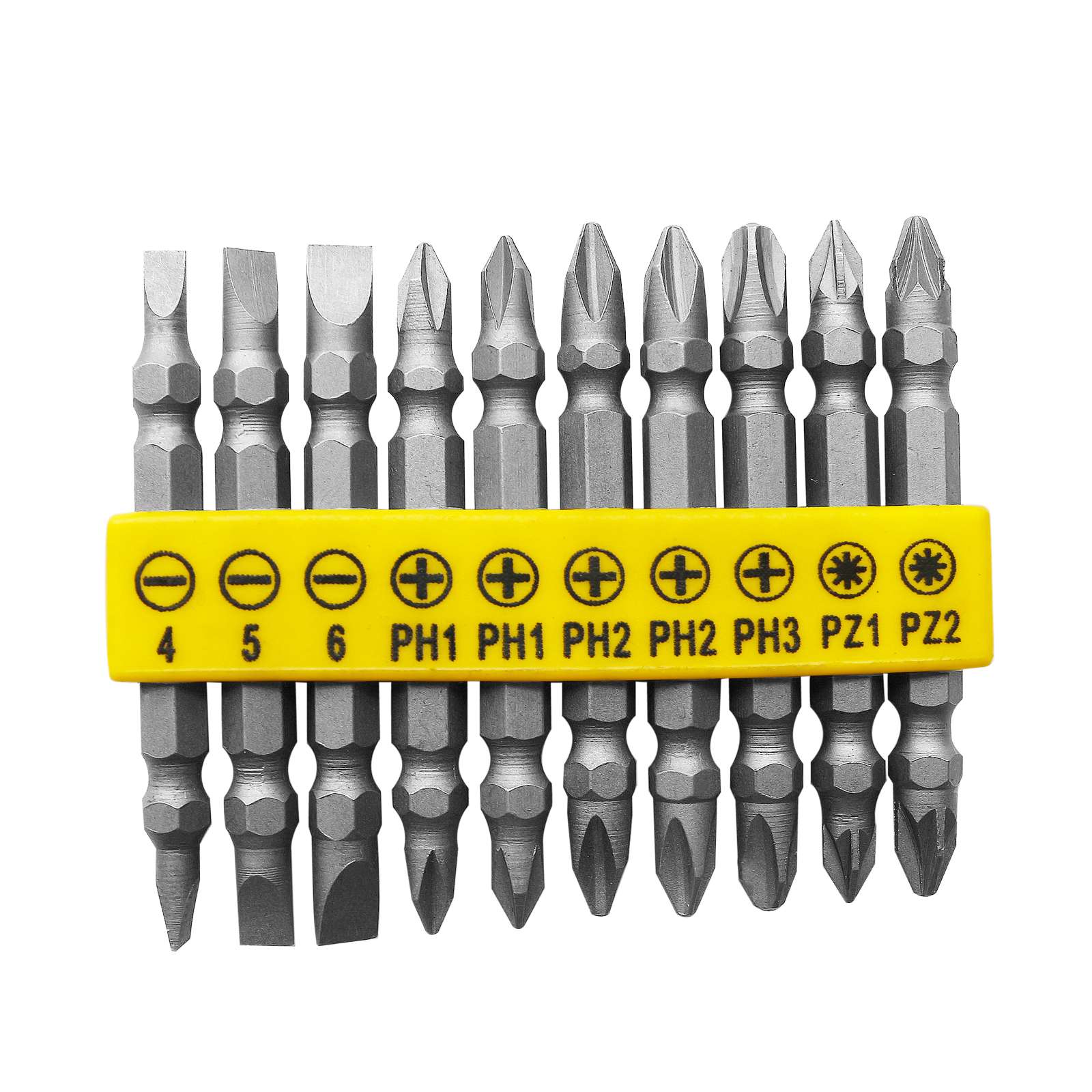 Chrome Vanadium Steel Double Bits Set, 10 Pieces