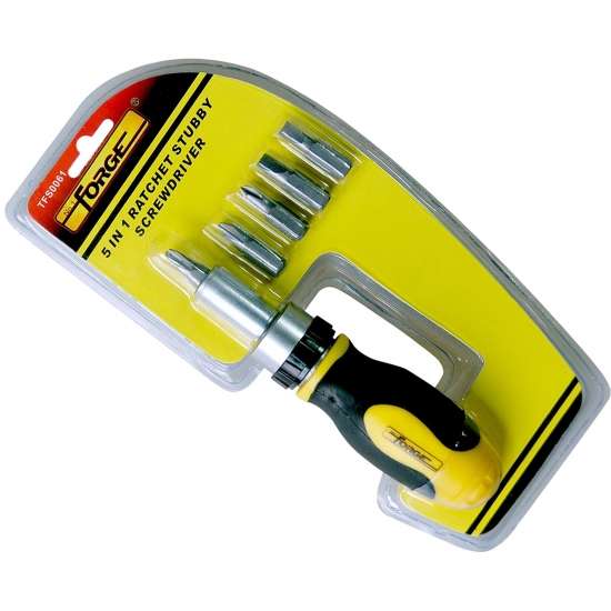 5-in-1 Stubby Ratchet Screwdriver - 2