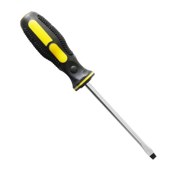 1/4" x 4" Chrome Vanadium Steel Straight Slotted Screwdriver - 1