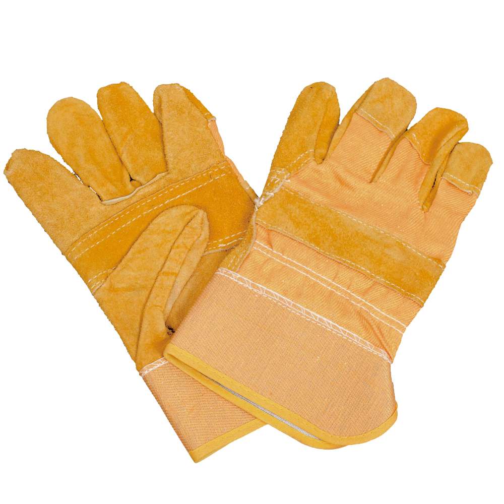 Leather Jointed Palm Working Gloves - 3