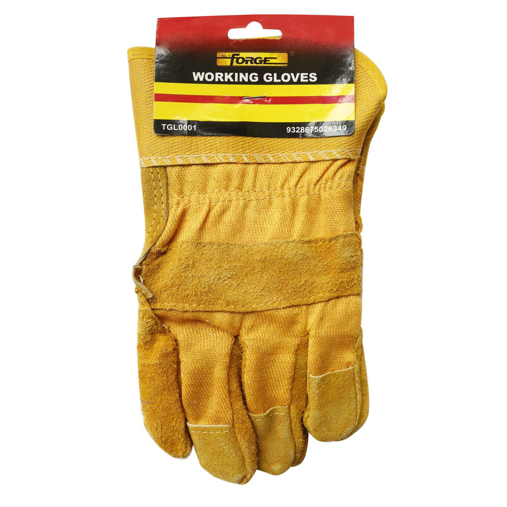 Leather Jointed Palm Working Gloves - 4