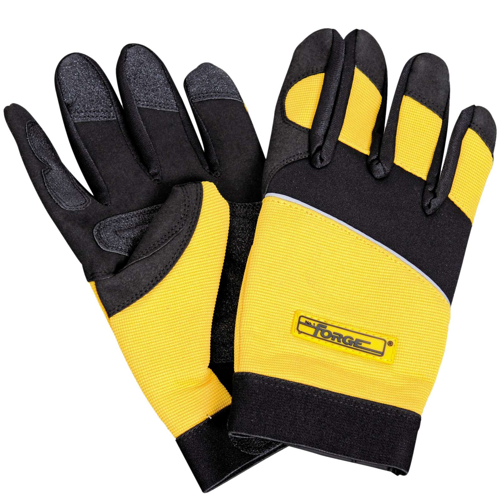 Yellow Extra Palm & Finger Mechanic Gloves - 1