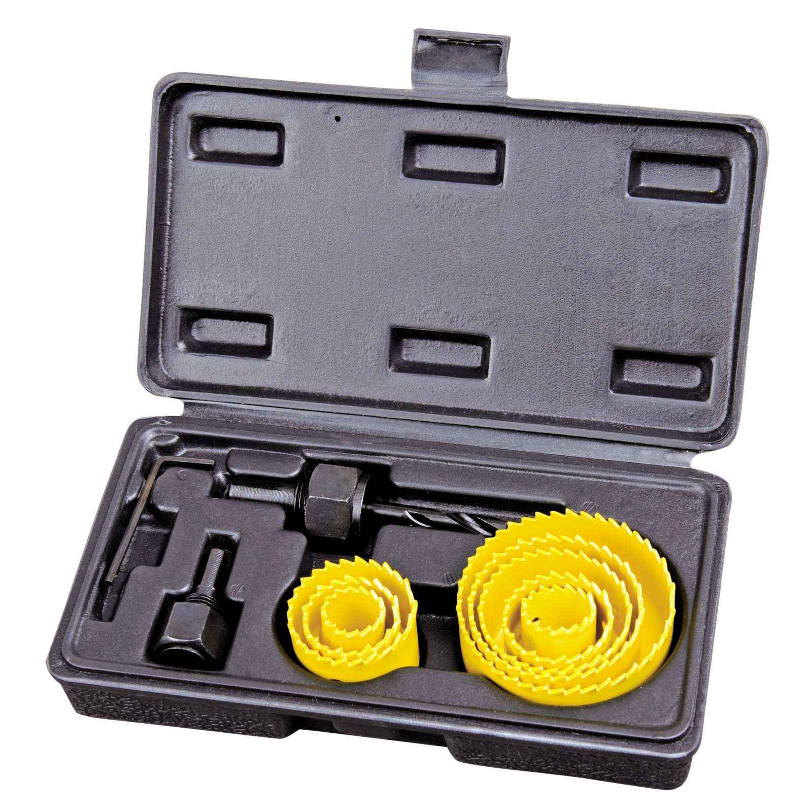 0.75" to 2.5'' Carbon Steel Deep Holesaw Set, 11 Pieces