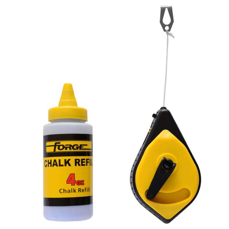 100'L Chalk Line with 40 oz. Chalk Refill
