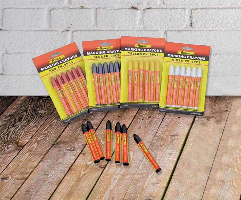 White Marking Crayons, 6 Pieces