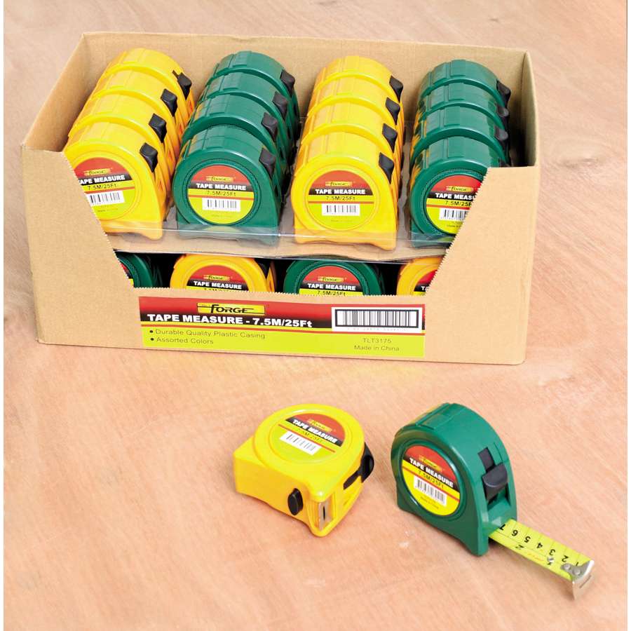 25'L Dual Blade Tape Measure Display, 32 Pieces - 5