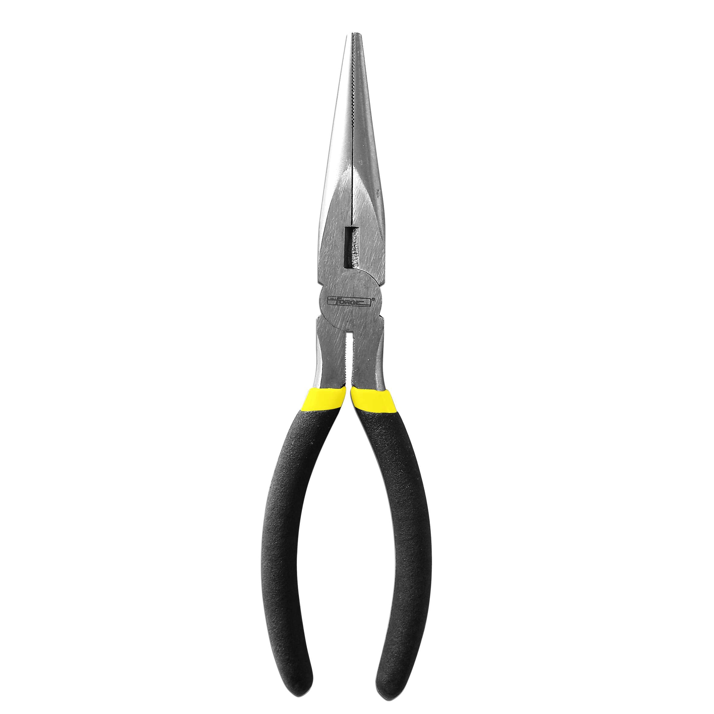 8"L Polished Carbon Steel Long Nose Pliers