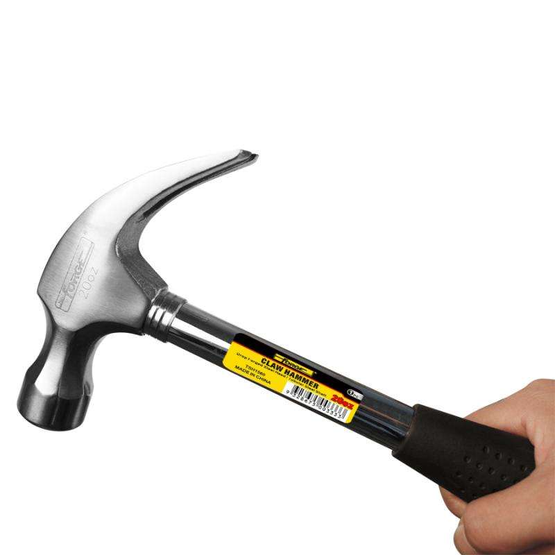 20oz 20 oz. Forged Carbon Steel Head Claw Hammer with Tubular Steel Shaft - 3