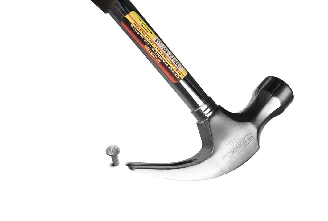20oz 20 oz. Forged Carbon Steel Head Claw Hammer with Tubular Steel Shaft - 4
