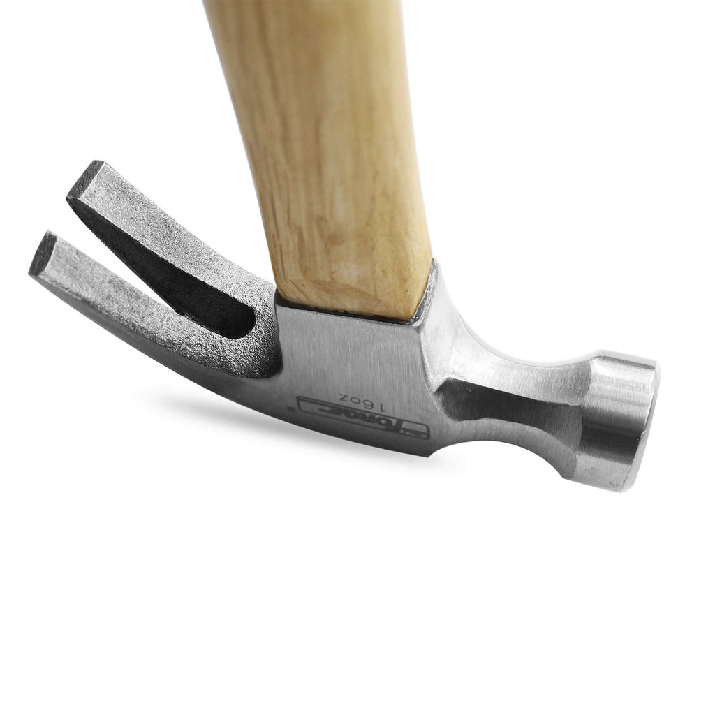 16 oz. Forged Carbon Steel Head Claw Hammer with Wood Handle - 5