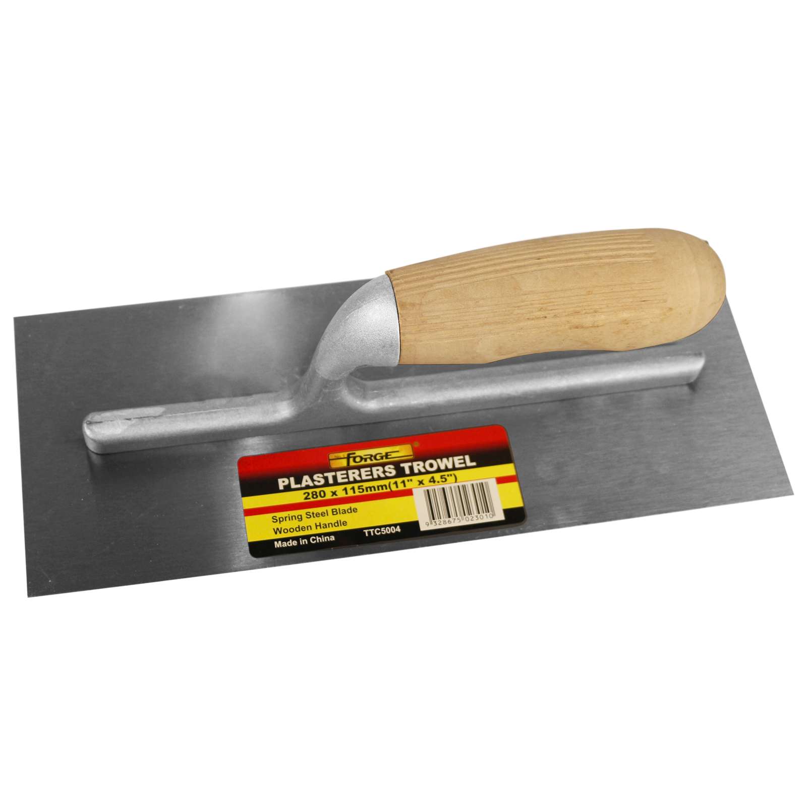 11"L x 4.5"W Trowel Plasterer with Wood Handle - 3