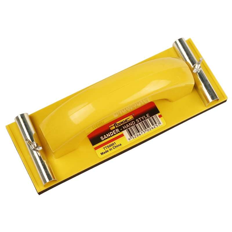 9"L x 3"W Yellow Plastic Hand Sander - 3